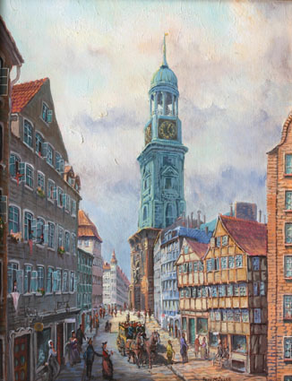 Hamburger Ansichten   -   Ein Paar Gemälde