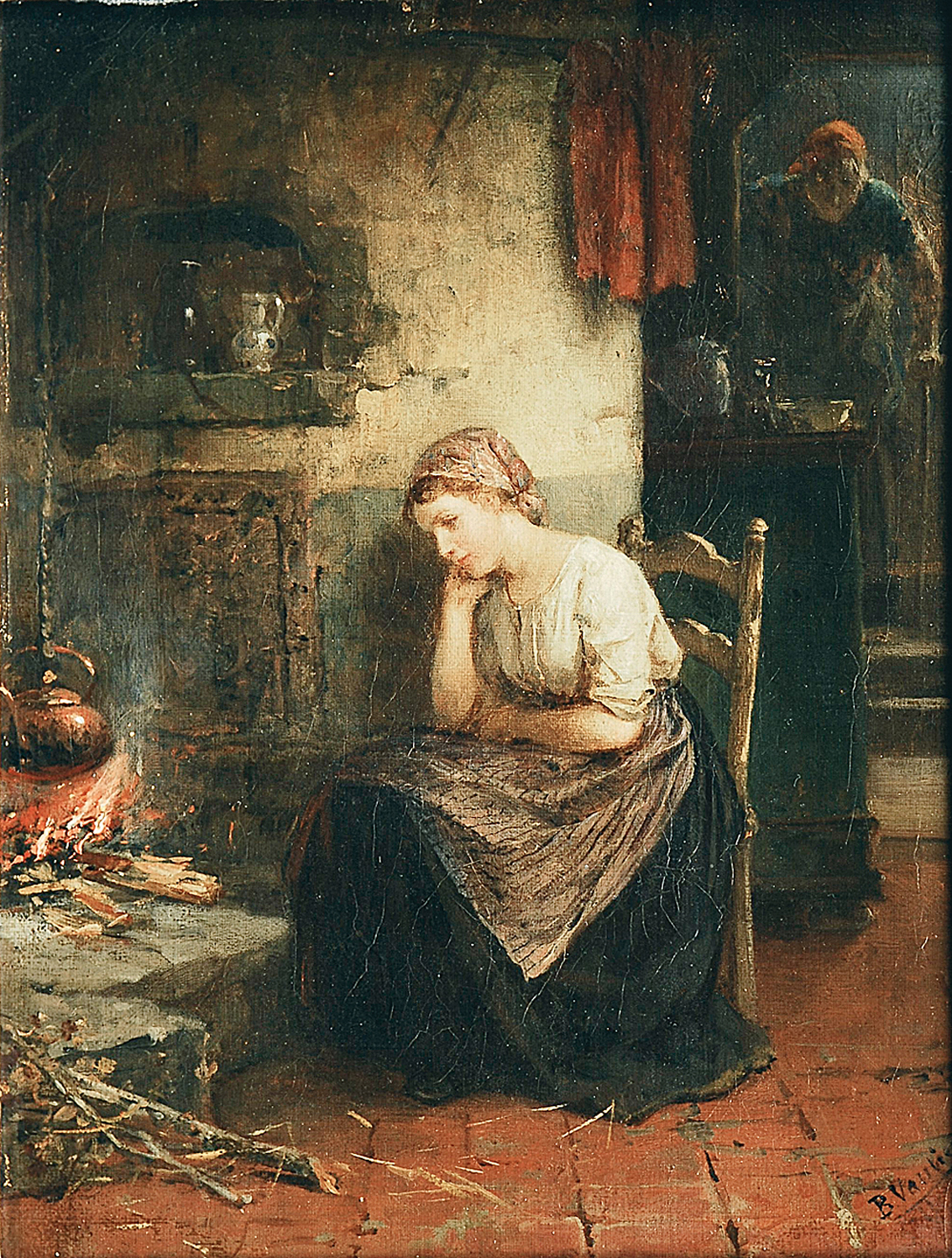 A young woman in the kitchen