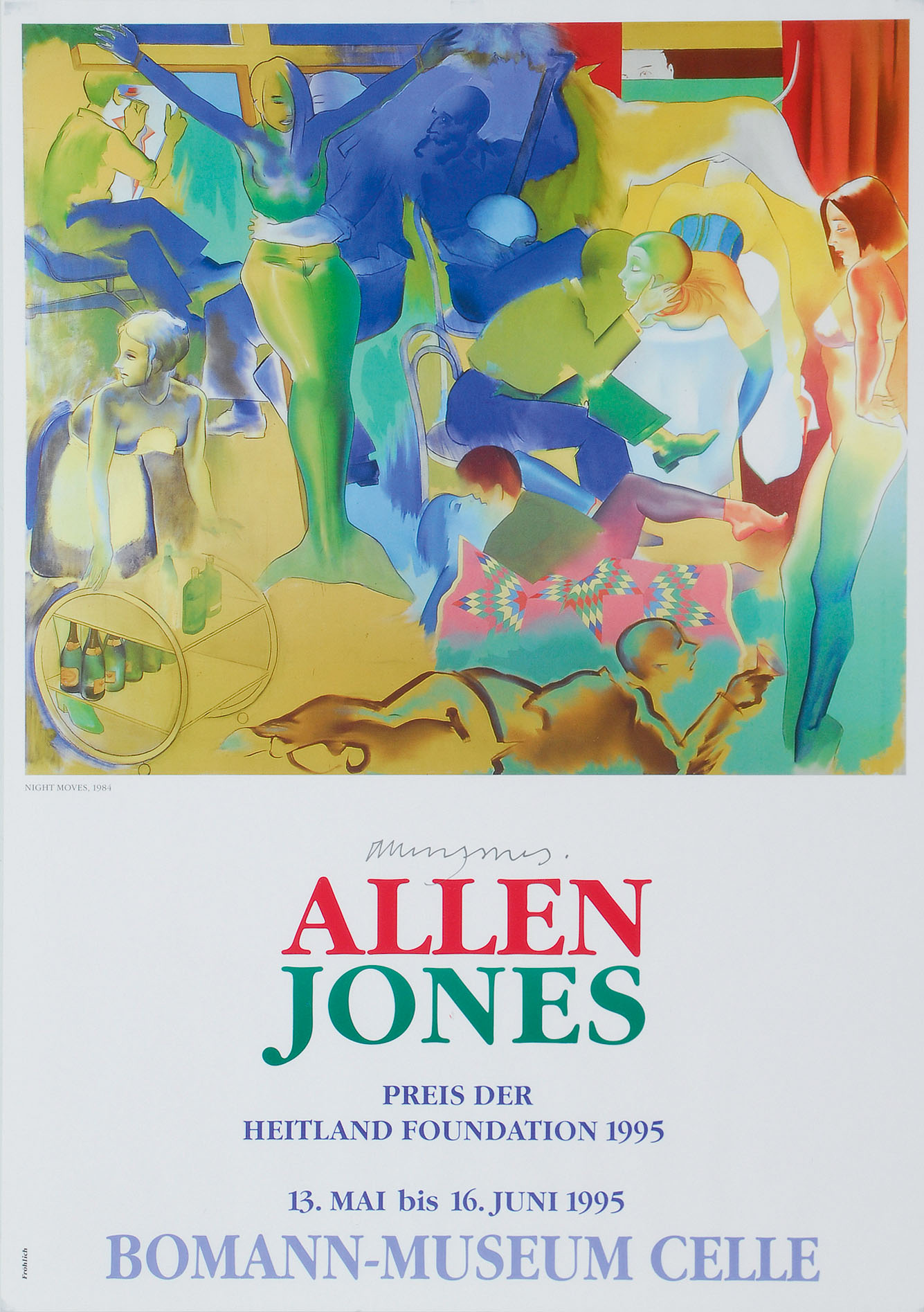Hand-signed poster: Allen Jones - Boman Museum Celle (1995)