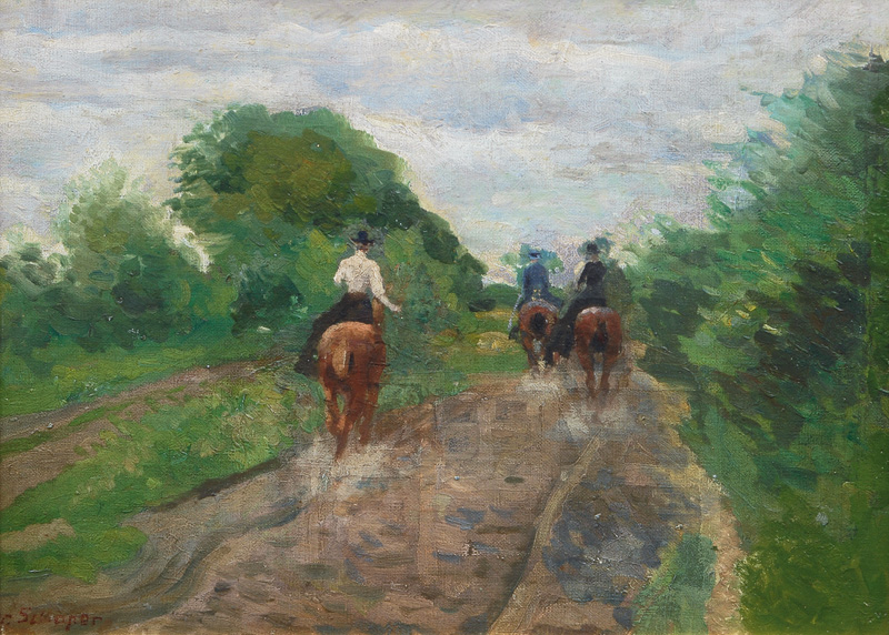 Equestrians in the Borsteler Marsh