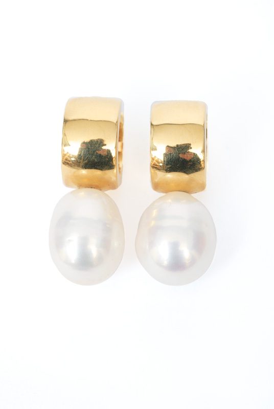 A pair of Southsea pearl earrings