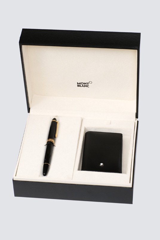 An elegant present set with pointball pen and wallet by Montblanc