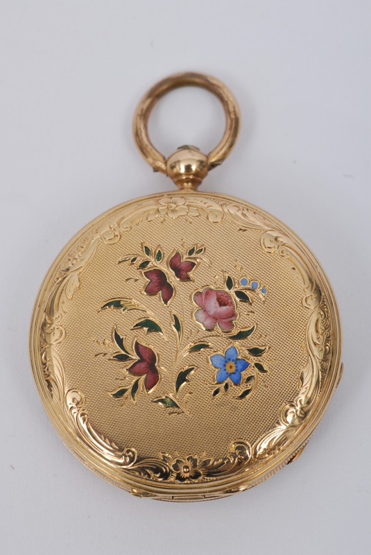 A small open-face lady"s pocket watch