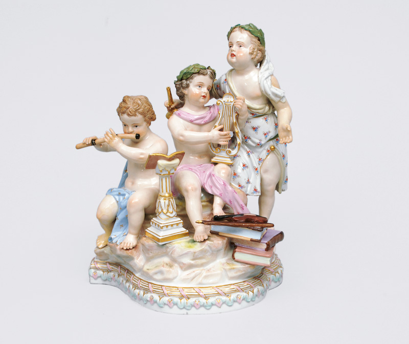 A big figurine group "Allegory of Music"