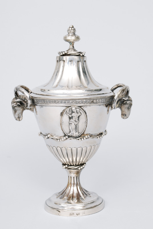 A rare Empire jar with handle of ram heads