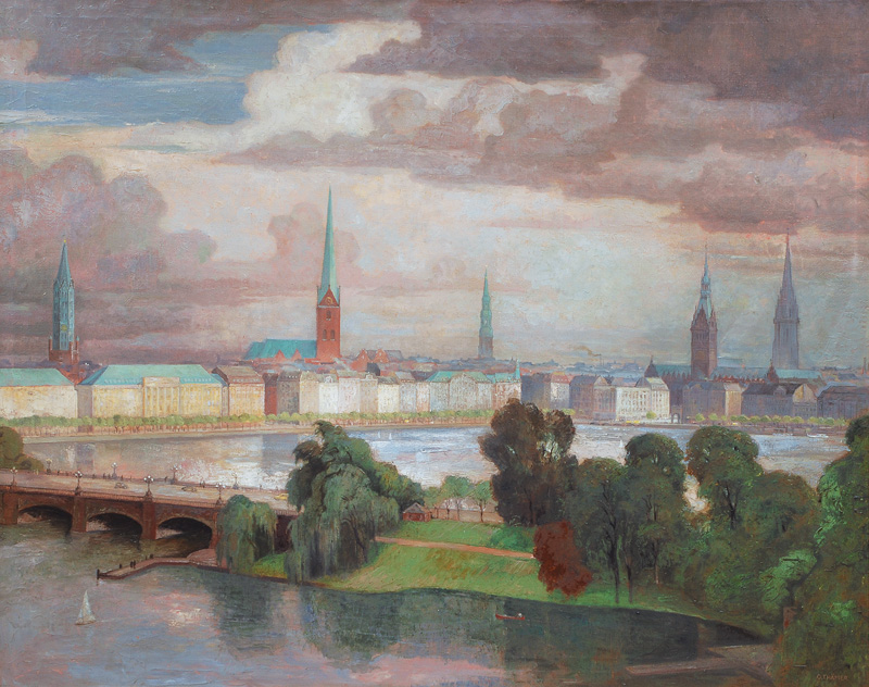 Panoramic View of Hamburg