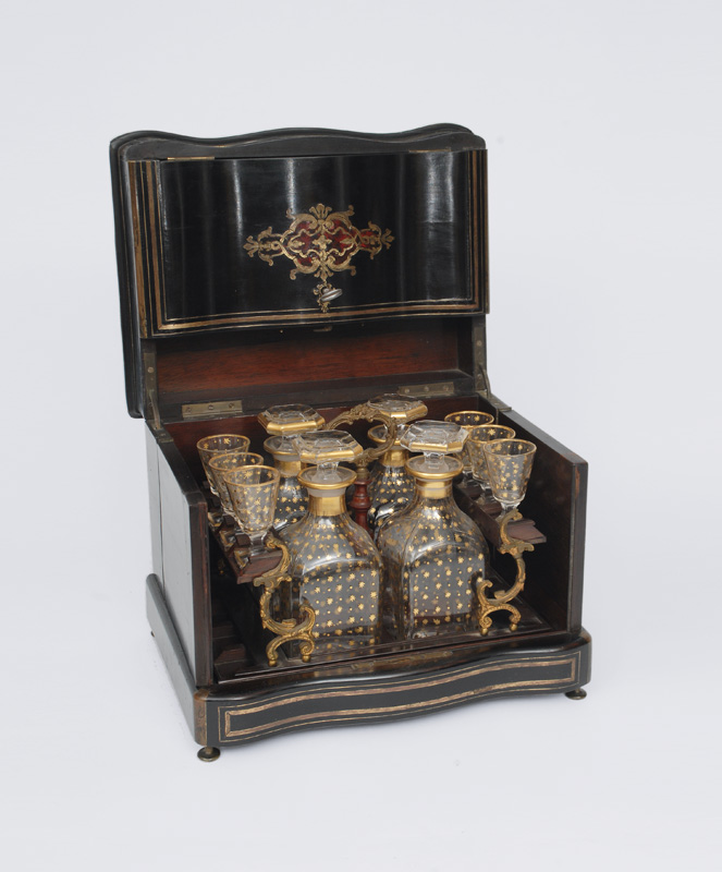 A Napoleon III liquor cabinet with Boulee marquetery