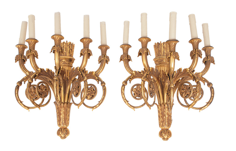 A pair of Louis Seize wall lights