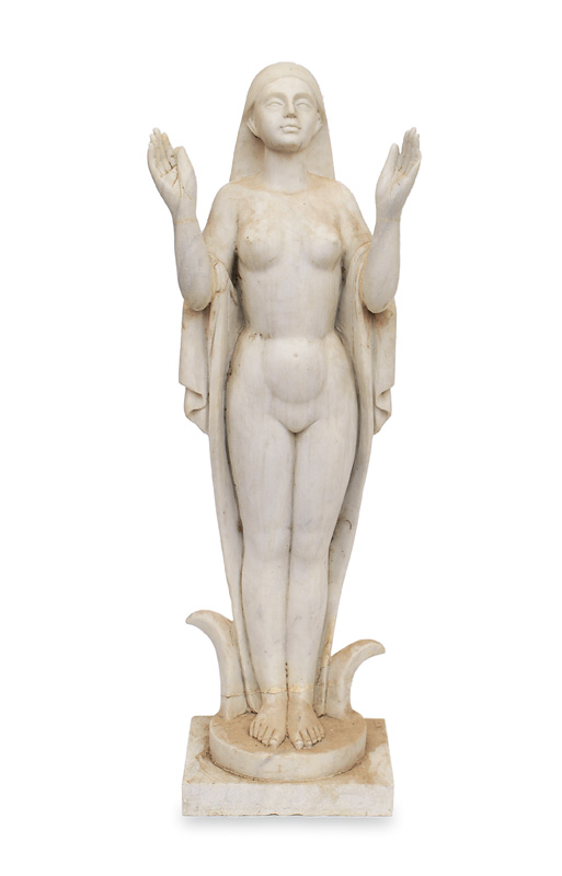 Marmor-Skulptur "Weiblicher Akt"