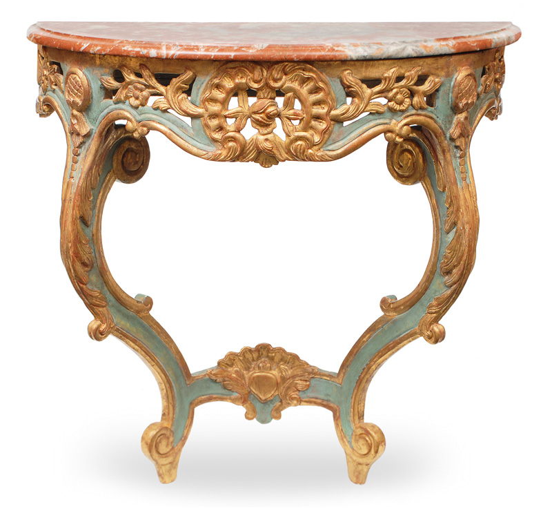 A carved Baroque console