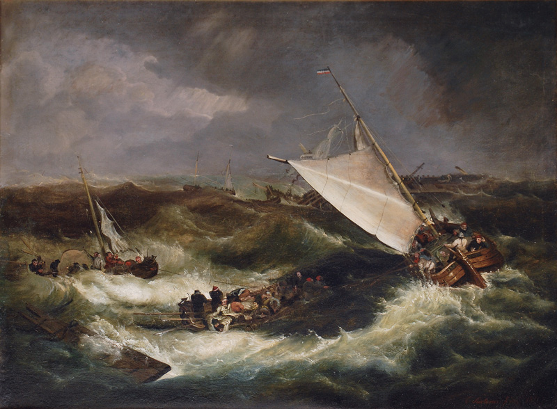 Boats in rough Sea