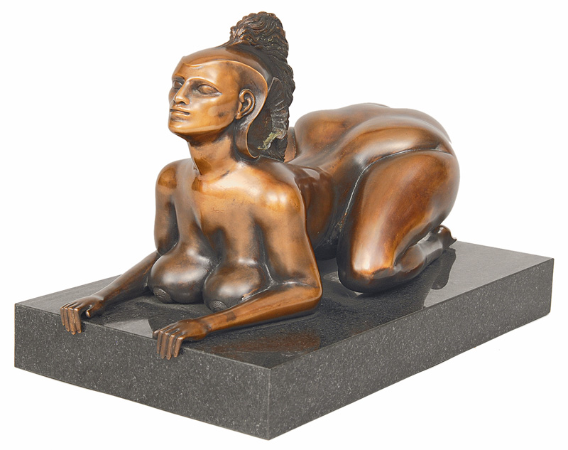 A bronze figure "Sphinx I"