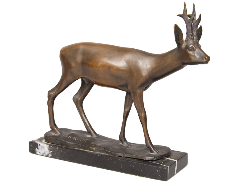A bronze figure "Roebuck"