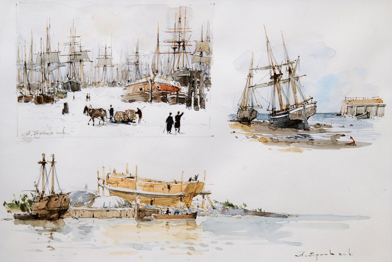 Sketches with Tall Ships