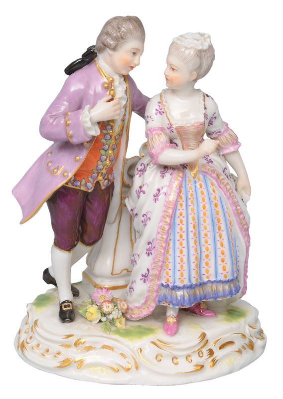 A figurine group "Arguing couple"