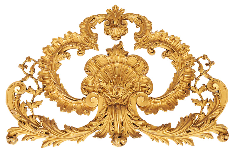 A pair of elegant wall decorations in the style of Baroque