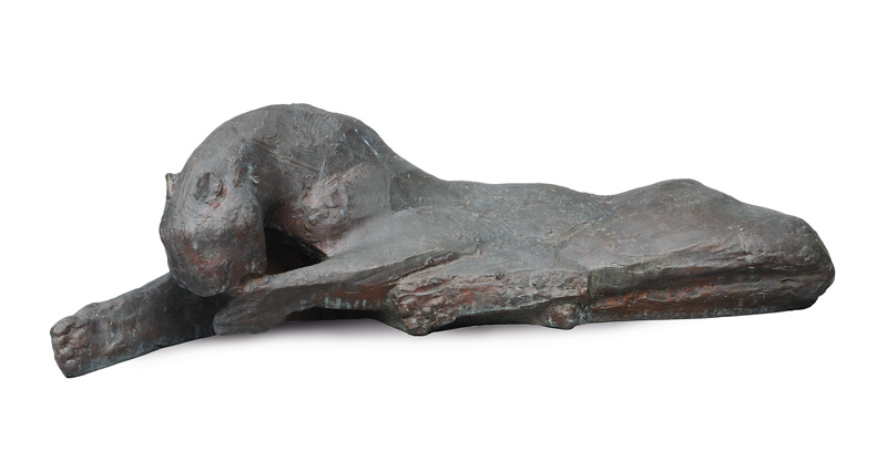 An impressiv bronze figur "Panther"