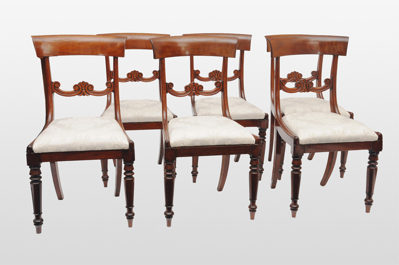 A set of 6 Biedermeier chairs
