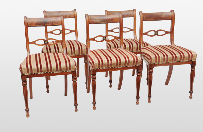 A set of 5 Biedermeier chairs