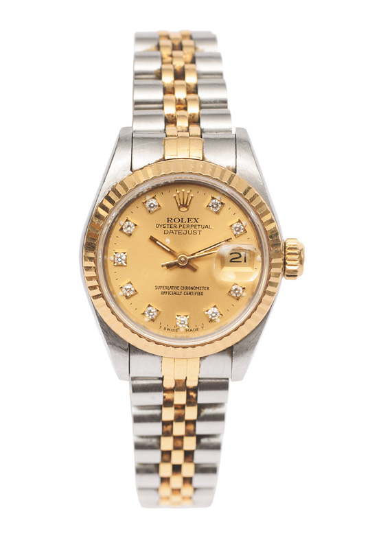 Damen-Armbanduhr "Datejust" mit Diamanten