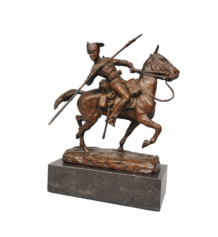 A bronze figure "Riding Cossack"
