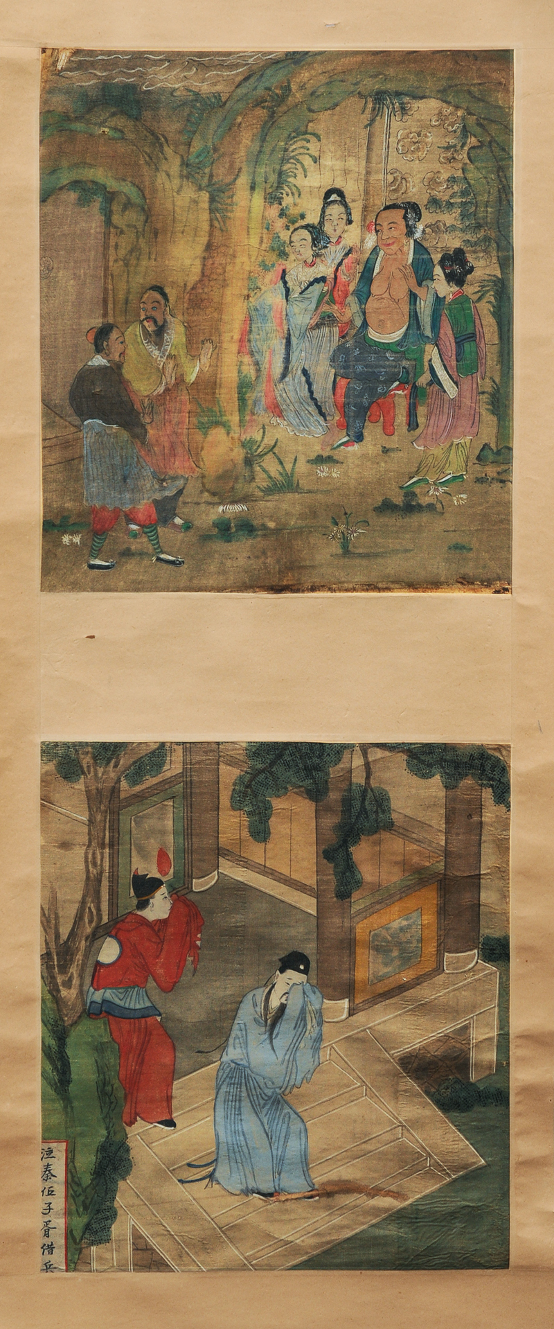 A pair of scroll paintings with mythological scenes - image 2