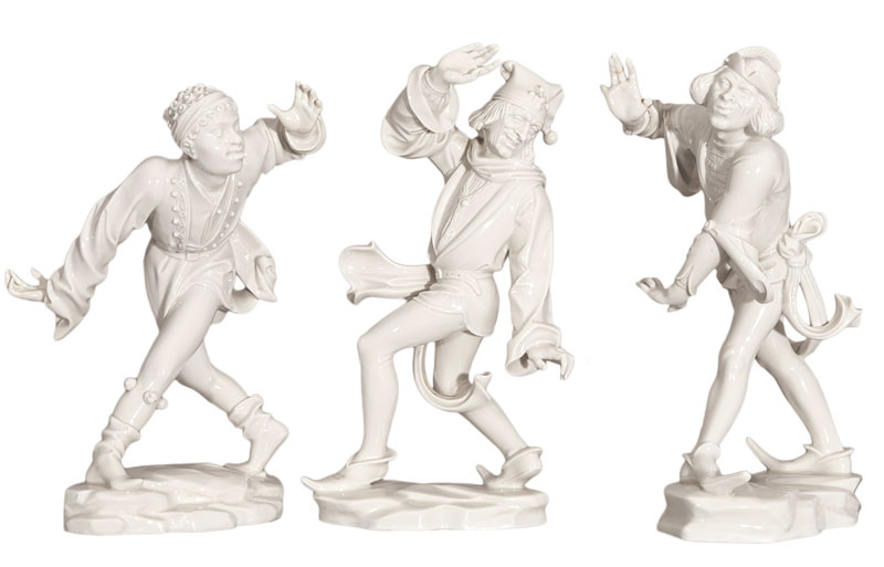 A rare set of 3 figures 'Morisco dancers'