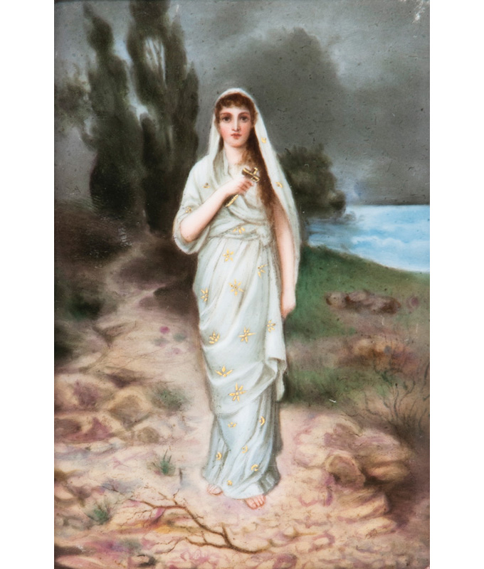 A fine porcelain plaque 'Mary Magdalene'