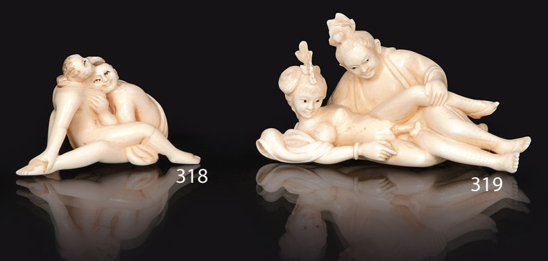 An ivory carving 'Lovemaking'