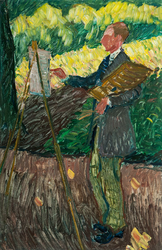 Self Portrait with Easel