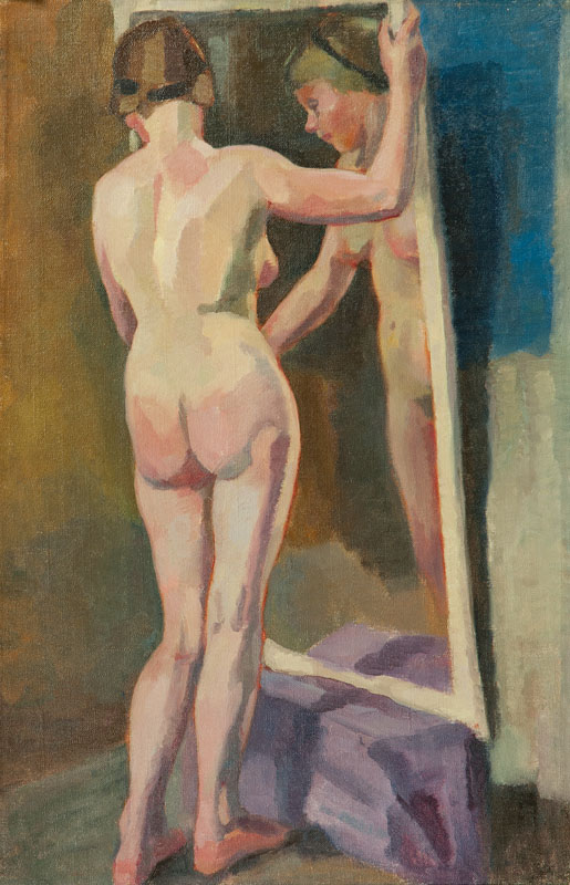 Standing Nude with a Mirror