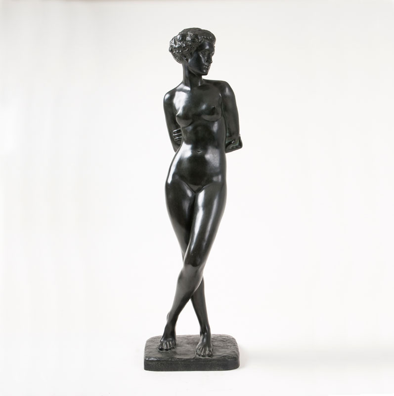 Große Bronze-Skulptur 'Die Keuschheit'