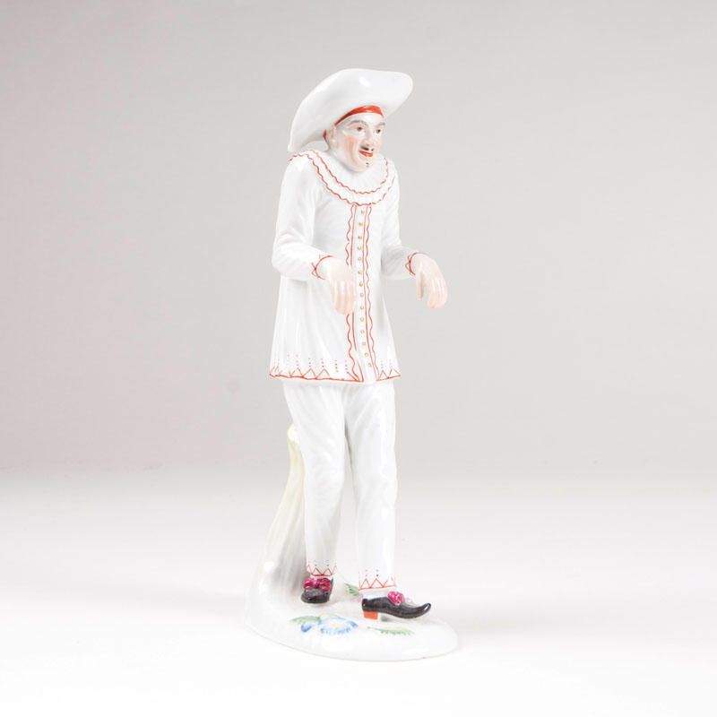 A porcelain figure 'Scaramuz' from the 'Italian Comedy'