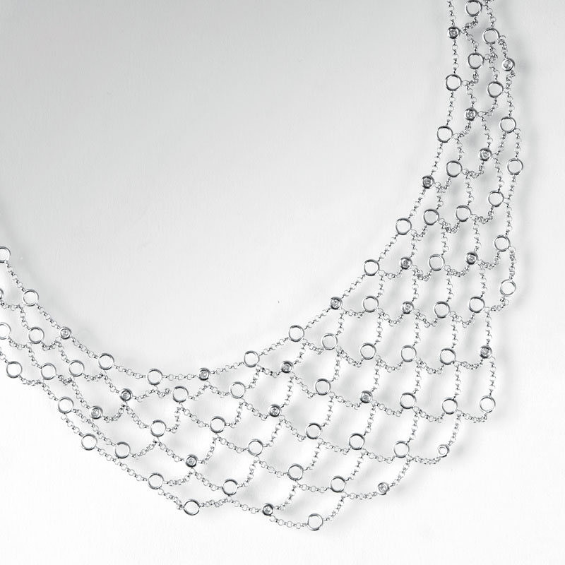 A modern diamond necklace