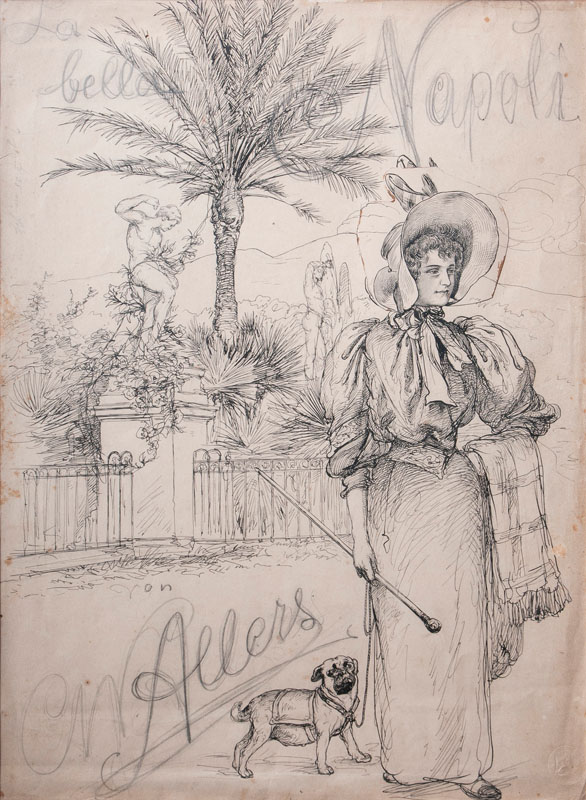 Sketch for the Title of 'La bella Napoli'
