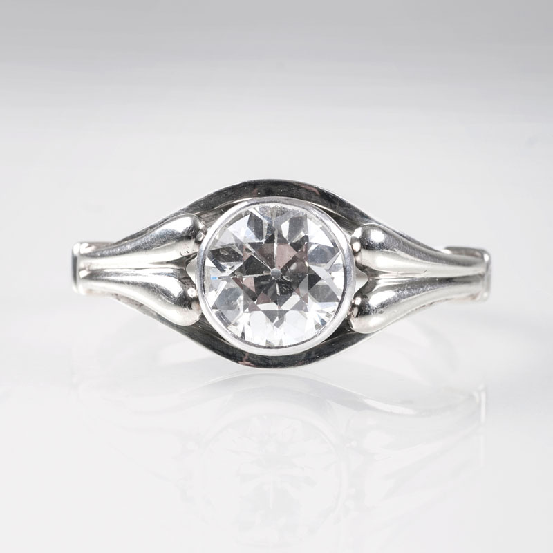 A ring with old cut diamond