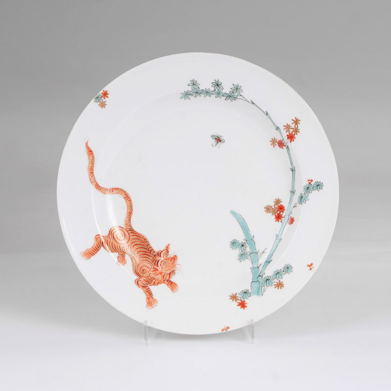 A plate with the red lion from the Japanese Palace