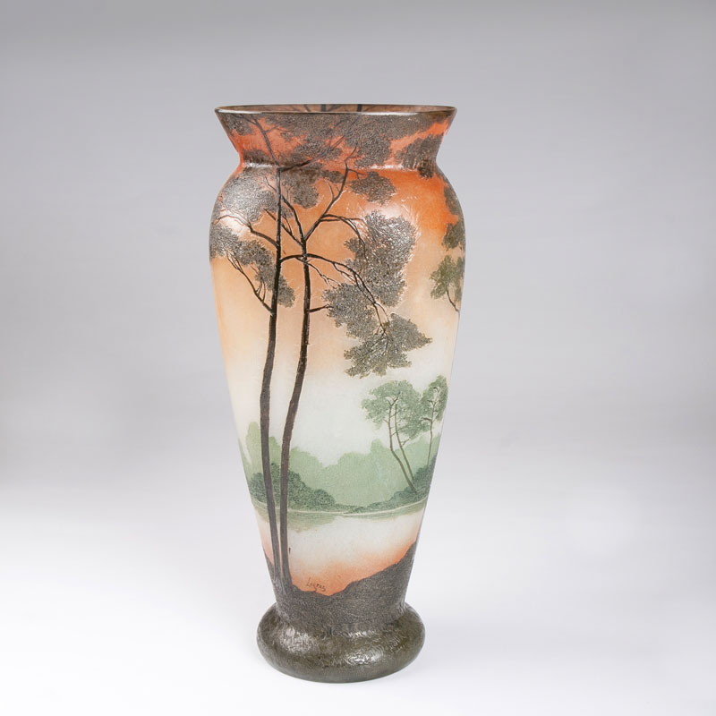 Jugendstil-Vase 'Paysage lacustre'