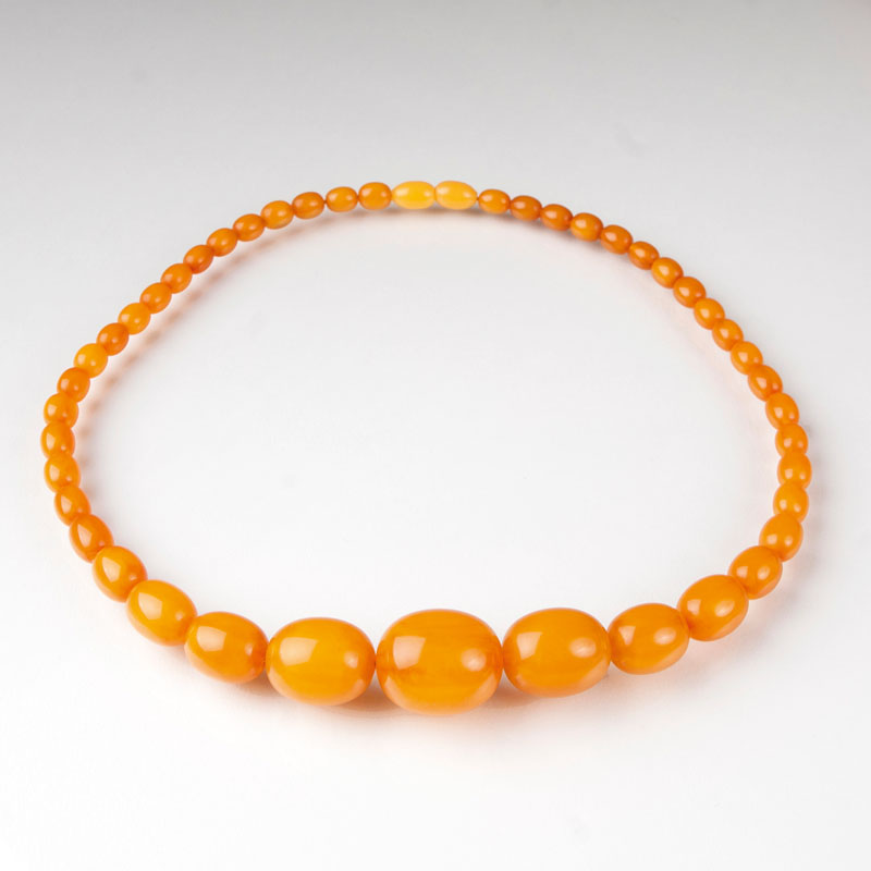 A Butterscotch amber necklace