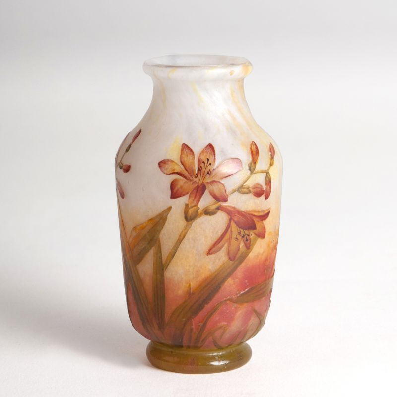 A miniature vase with lilies