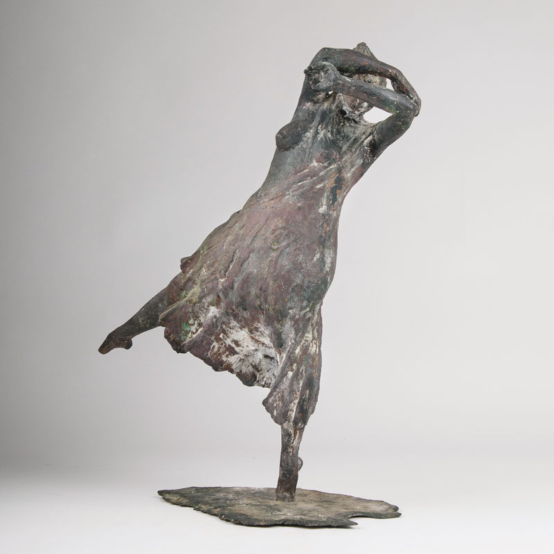A bronze sculpture 'Female dancer'