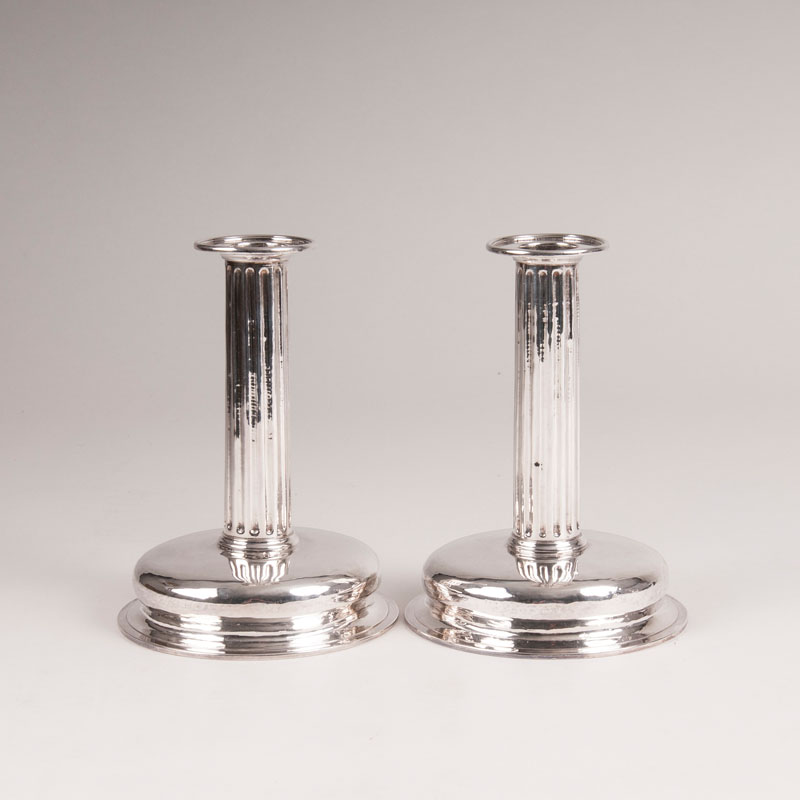 A pair of fluted lighters