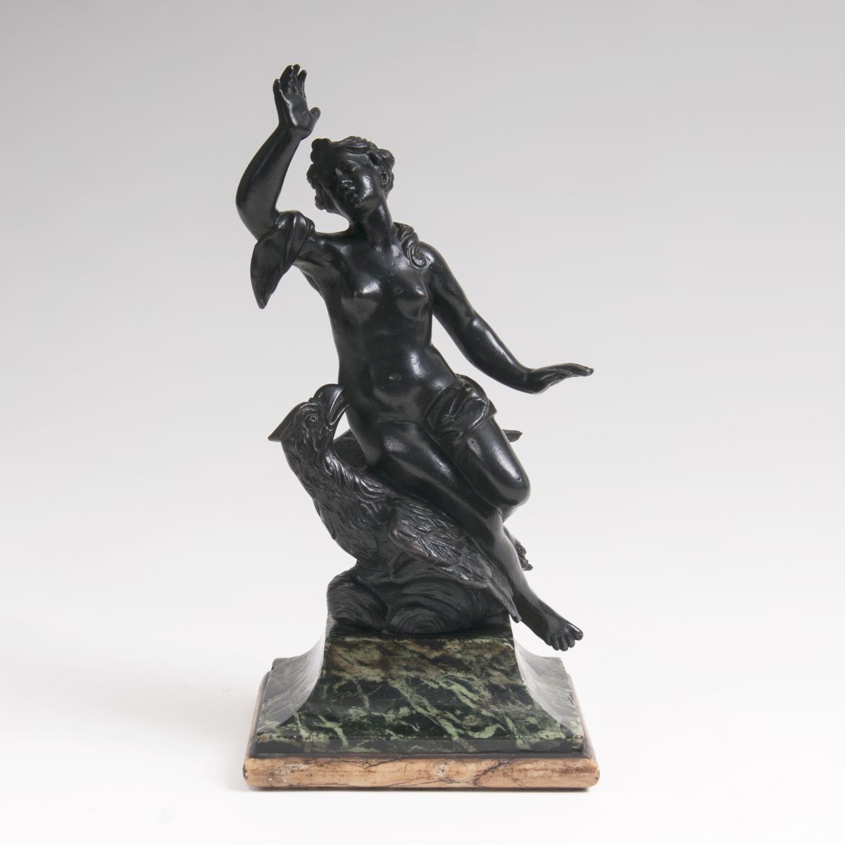 A bronze sculpture 'Hebe and Zeus's eagle'