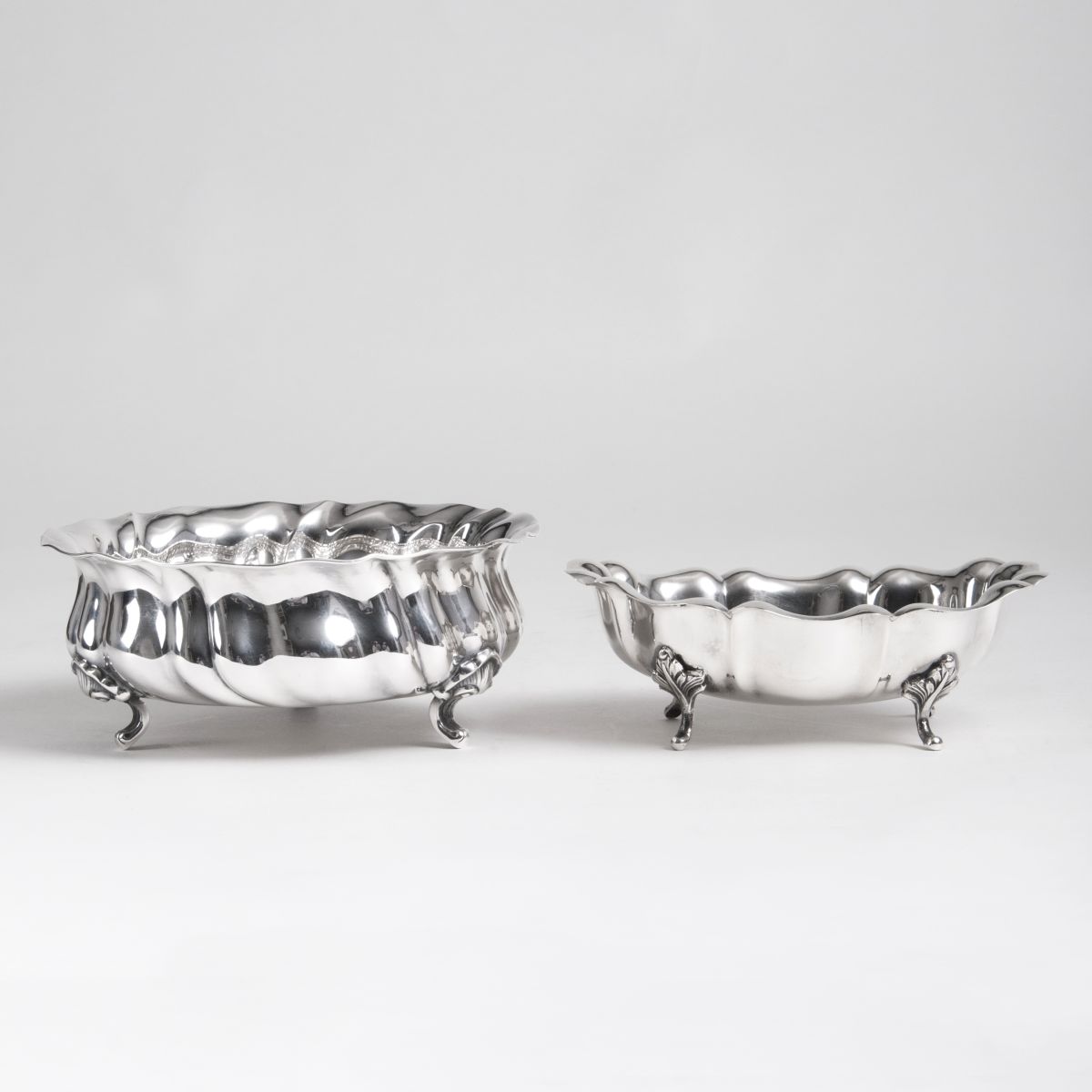 Two bowls in the style of Chippendale
