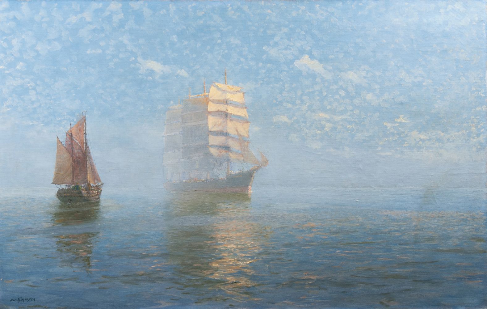 Tall Ship in Morning Mist