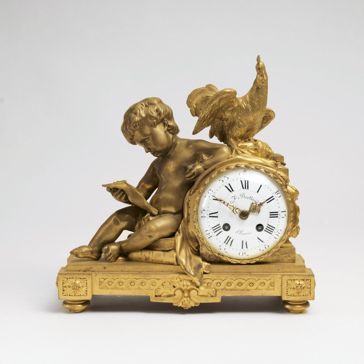 A Napoleon III Mantle Clock with Figural Allegory of the Arts