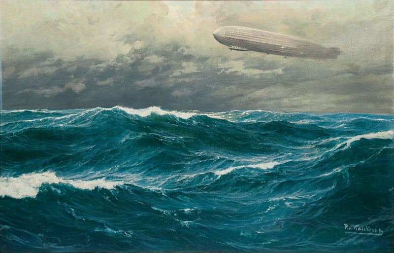 Das Luftschiff Graf Zeppelin über dem Atlantik