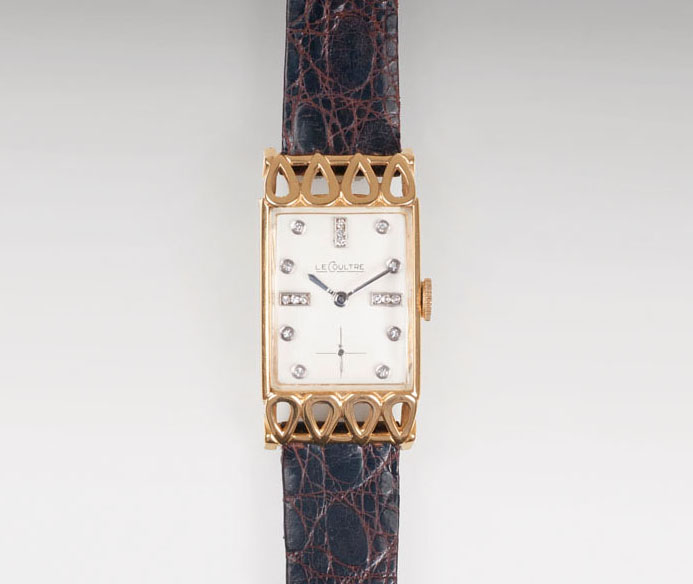 Art Déco Damen-Armbanduhr mit Diamanten