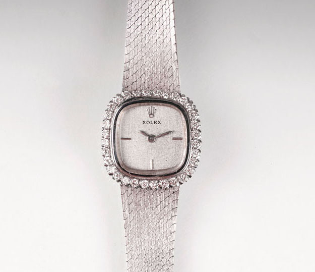 Vintage Damen-Armbanduhr mit Brillant-Besatz