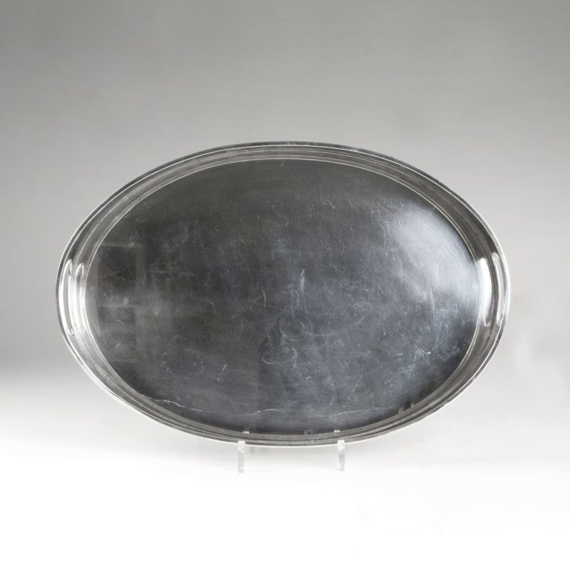 A great serving tray with gallery rim